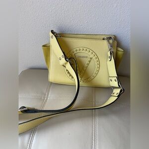 Valentino yellow rock stud crossbody bag